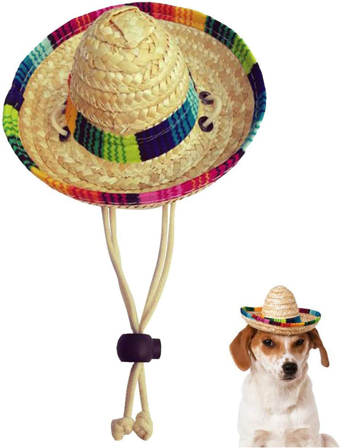 Kitatayi Dog Sombrero Hat, Mini Straw Sombrero Hats