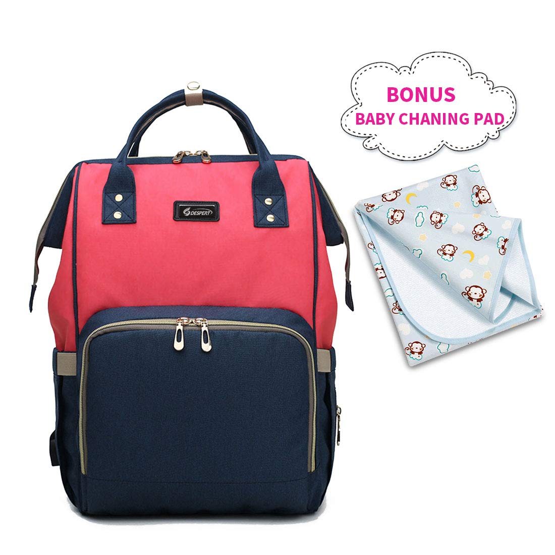 dark grey baby changing bag