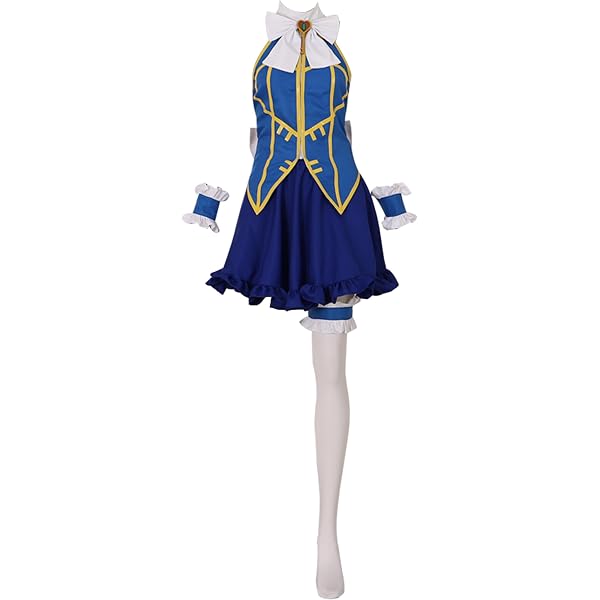 green emerald velvet dress Amazon.com: Anime Fairy Tail Cosplay Costumes Lucy Heartfilia Seven Years  Later Uniforms Halloween Party (S) Blue : Clothing, Shoes & Jewelry
