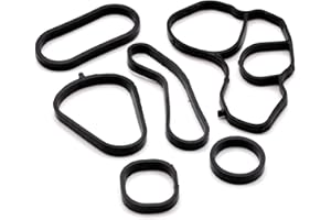 HAOTOM Oil Cooler Gasket Seal & Oil Filter Housing Gasket Set Compatible for Mini Cooper Countryman Paceman 2007-2016 11428643747 11428643758 11427557010
