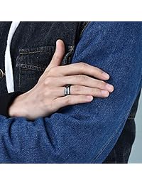 King Will Nature - Anillo de boda de madera de cerámica de 0.276 in y 0.315 in, acabado pulido, ajuste cómodo