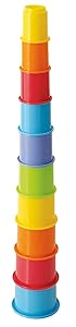 PlayGo My First Year Stacking Cups Baby Toys Educational Toddler Toys Top Blocks Game Kit BPA Free Toys for 1 2 3 4-5 Year Old Girls Boys