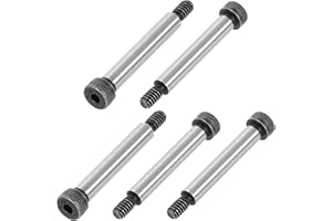 uxcell Alloy Steel Hexagon Socket Head Shoulder Screws Bolt, 1-1/2" Shoulder Length, 1/4" Shoulder Dia, #10-24 Thread, 5pcs