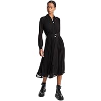 Michael Kors Women's Maxi Pleated Slip Dress, Black, XXS at Amazon Women's  Clothing store