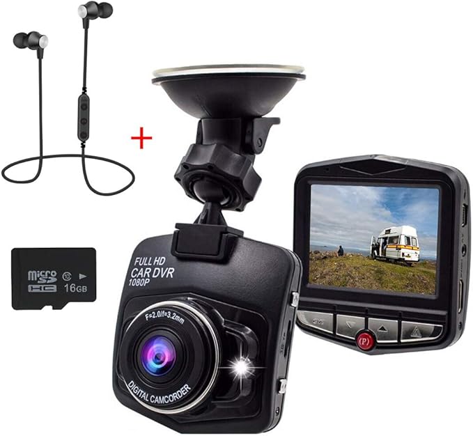 Dash Camsin Car Dashboard Camera With Bluetooth HeadphonesVehicle