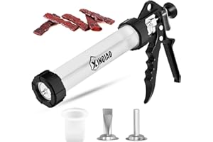 XINQIAO Jerky Gun Food Grade Plastic Beef Jerky Gun Kit, 1 LB Jerky Maker, 3 Nozzles