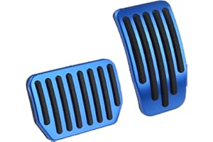 PETCHOR Auto Aluminum Pedal Covers Accessories, Non-Slip Performance Foot Pedal Pads Set, Brake Accelerator Pedal Covers Compatible with Tesla 2016-2025 Model 3 Model Y, Blue