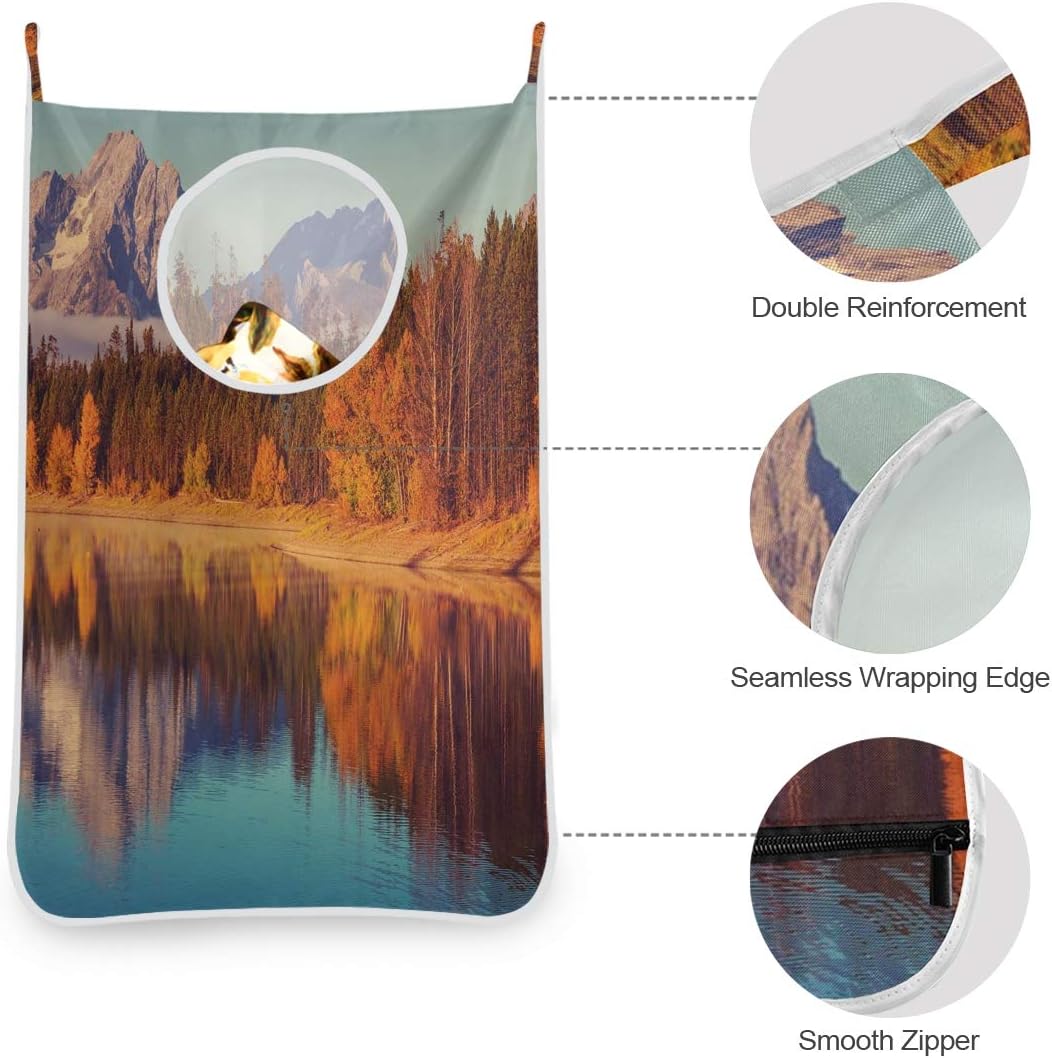 KIMDFACE Bolsa de Tela Oxford para Ropa Sucia Que se cuelga en Las