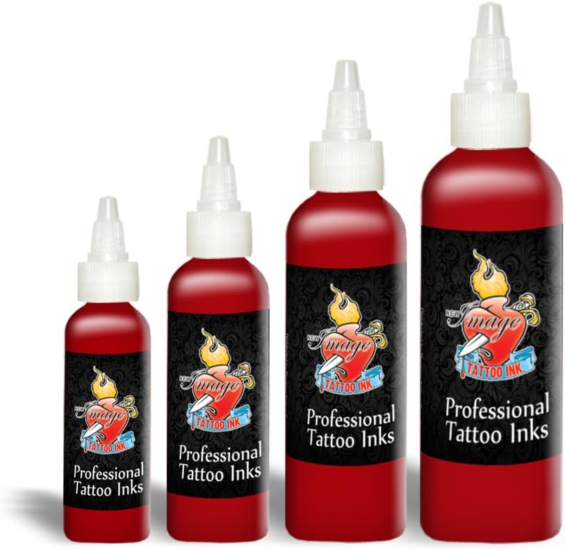 New Image Dark Red Professional Tattoo Ink (200ml Bottle)