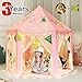 Debug Princess Tent Kids Play Tent Teepee Girls Toys Children Castle Games House with Star String Lights and Party Flags for Indoor/Outdoor Fun - 55