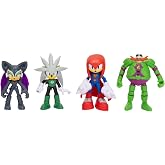 DC X Sonic Collectable 2.5 Inch Scale Action Figures Knuckles Silver Rouge Dr. Eggman Featuring Multiple Points of Articulation for Action-Packed Posing
