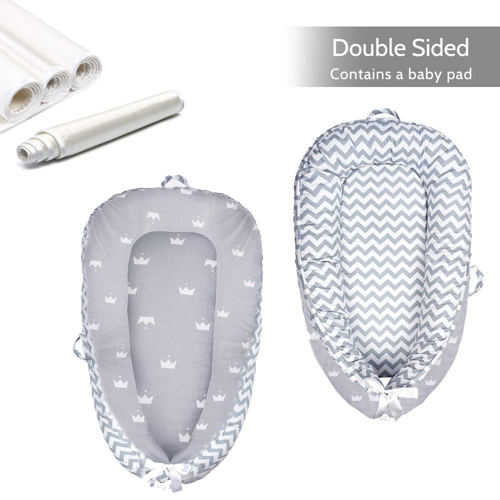 Babynest, Baby Lounger, 100% Cotton, Cosleeper, Baby Bassinet, Portable Bed, Travel Bed, Baby Snuggle Nest, Infant Lounger, Baby Pillow, Toddler Lounger: Baby