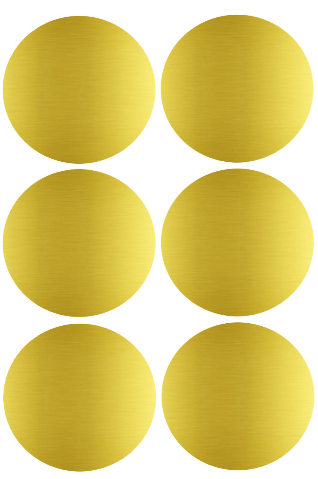 Metallic Gold Stickers Color Labels for Gift Packaging Seals, Favors and Crafts 5cm 50mm - 72 Pack by Royal Green