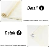 Sunny Guard Balcony Privacy Screen 90x300cm UV Waterproof Windproof Cream view 3