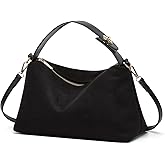 Slouchy Suede Cloud Hobo Bags Women Crescent Satchels Shoulder Bag Crossbody Phone Purse Trendy Top-handle Tote Handbag