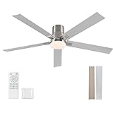 60 Inch Ceiling Fans with Lights and Remote,Flush