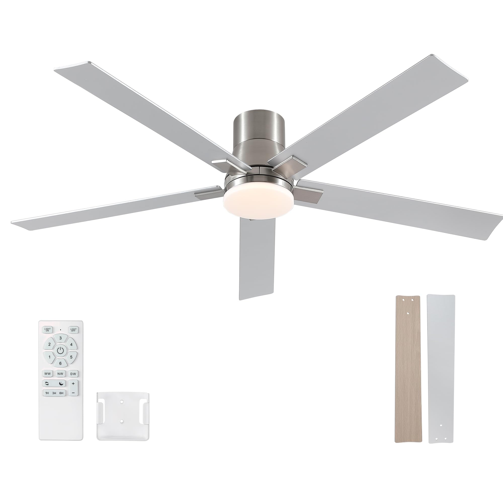 60 Inch Ceiling Fans with Lights and Remote,Flush