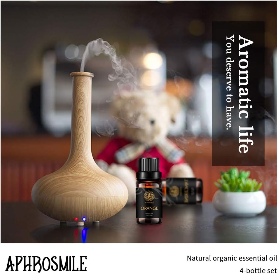 Aromatherapy Bergamot Essential Oil Set for Diffuser Grapefruit Essential Oil Kit for Humidifier,4x10ml Therapeutic Grade Orange Essential Oils-Pure Tangerine,Orange,Grapefruit,Bergamot Oil - Image 4