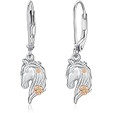 MEDWISE Horse Earrings for Women 925 Sterling Silver Horse Dangle Earrings Cute Animal Jewelry Gifts for Women Mom Daughter Valentines Day Gifts