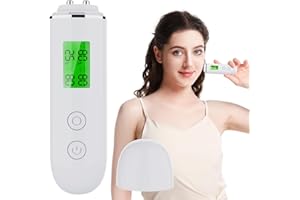 LCHWRO Professional Skin Moisture Tester,Digital Facial Oil Detector,High Precision Skin Hydration Analysis Meter with LCD Fluorescent Agent Environmental Detection for Home Salon Traveling