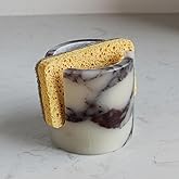 Nawgnail Natural Marble Travertine Sponge Holder for Kitchen Counter, Drying Rack, Sponge Caddy for Sink Organizer - Calacatt