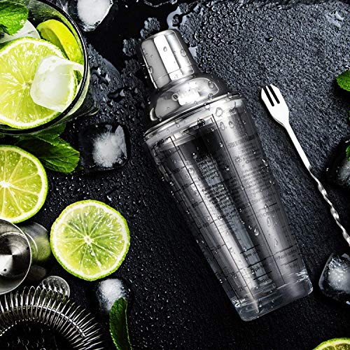 Cocktail Set, 17 Teiliges Cocktail Shaker mit Ständer, Edelstahl Barkeeper Set, Cocktail Shaker Set, Cocktail Geschenk… – Bild 6