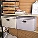 Storage bins,Wecye Large Foldable Storage Containers with Removable Lid and Handles,Storage box Storage cubes Organizer,Set of 2 (Grey)