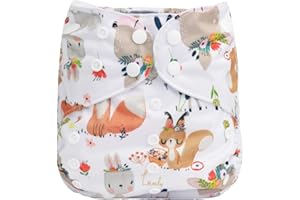 SIGZAGOR 2 to 7 Years Old Cloth Diaper Nappy Pocket Reusable Washable Junior Big Baby Kids Toddler (Foxes Bunnies)