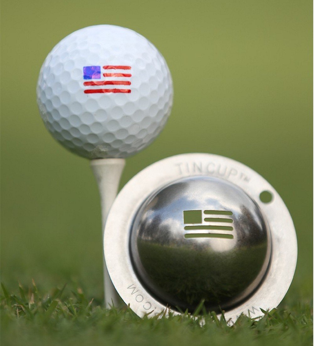 Tin-Cup Unisex Adult STARS AND STRIPES Golf Ball Marker - Steel, One Size