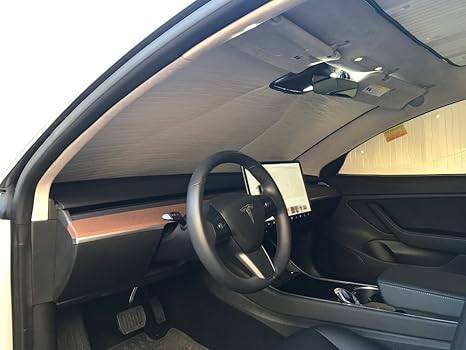 Heatshield The Original Windshield Sun Shade Custom Fit For Tesla 3 Sedan 2018 2019 Silver Series