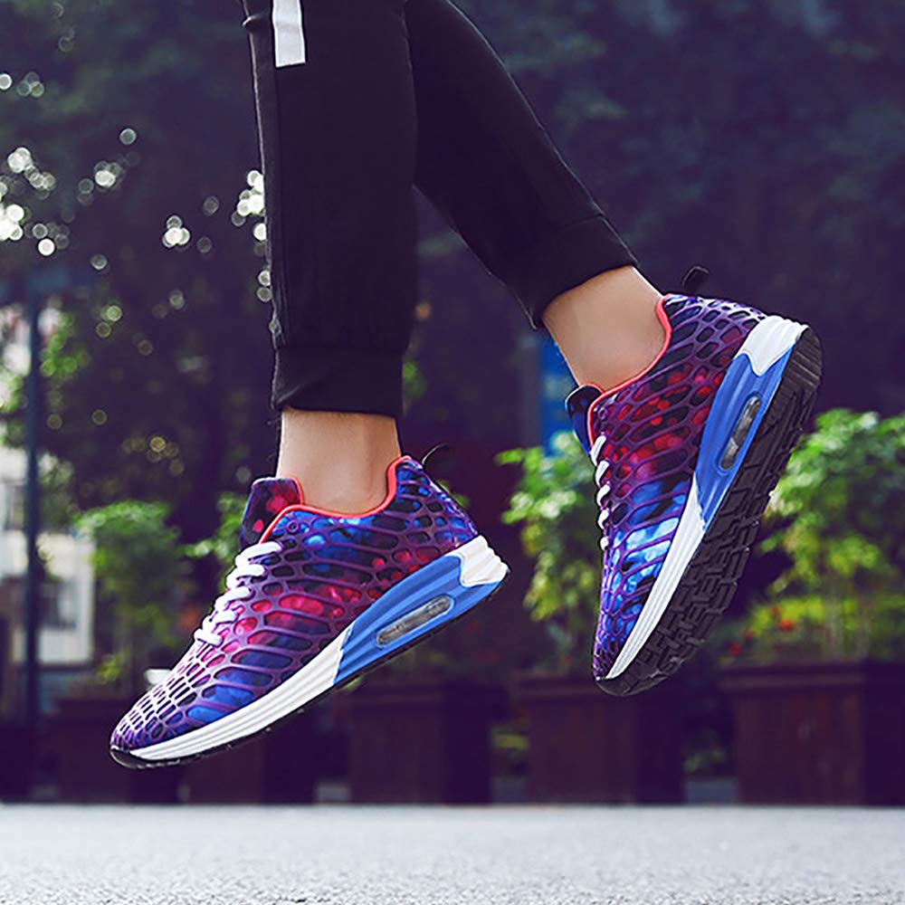 Wonvatu Women Men Breathable Fashion Running Sneakers Comfortable Lightweight Walking Athletic Shoes