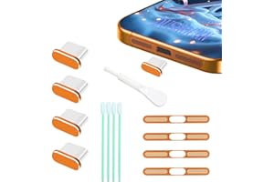 4 Pack USB C Dust Plug USB C Port Cover, Type C Charging Port Plug Cover with Speaker Dust Cover Phone Accessories for iPhone