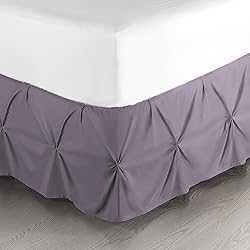 Nestl Grayish Purple Bed Skirt Twin Size, Pinch