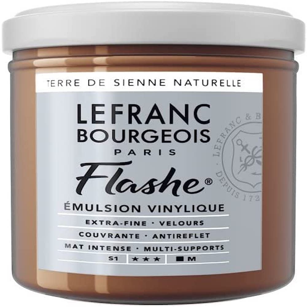 Lefranc Bourgeois Acrylic Vinyl Emulsion, Raw Sienna, 125ml Tube-Vinylfarbe