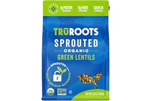 TruRoots Organic Sprouted Green Lentils, 10 Ounces, Certified USDA Organic, Non-GMO Project Verified