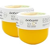 Babaria Vitamin C Body Cream - Illuminating Body Lotion for Women and Men - Improves Skin Elasticity - Moisturizer for Radiant and Soft Skin - 2 pc