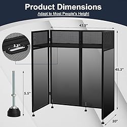 Kokorona Portable DJ Table 43″L x 20″W x