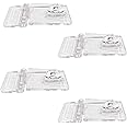 LC LICTOP Mini Hinge Hasp Acrylic Hasp Buckle Box Clear Hinge Latch Hasp Lock 4pcs