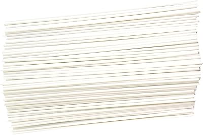 SKYPRO 100Pcs White ABS Plastic Round Bar Rod 0.5mm x 250mm DIY Toys Doll House