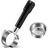 54mm Bottomless Portafilter for Breville Barista Express 18g Filter Basket Fit Breville 54mm Espresso Machines (BES870XL 880BSS 878BSS 840XL 500BSS 450BSS Duo Temp Pro) Black Portafilter