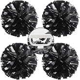 Hooshing 4PCS Pom Poms Cheerleading with Finger-Friendly Handle for Cheering Squad &amp; Dance Team