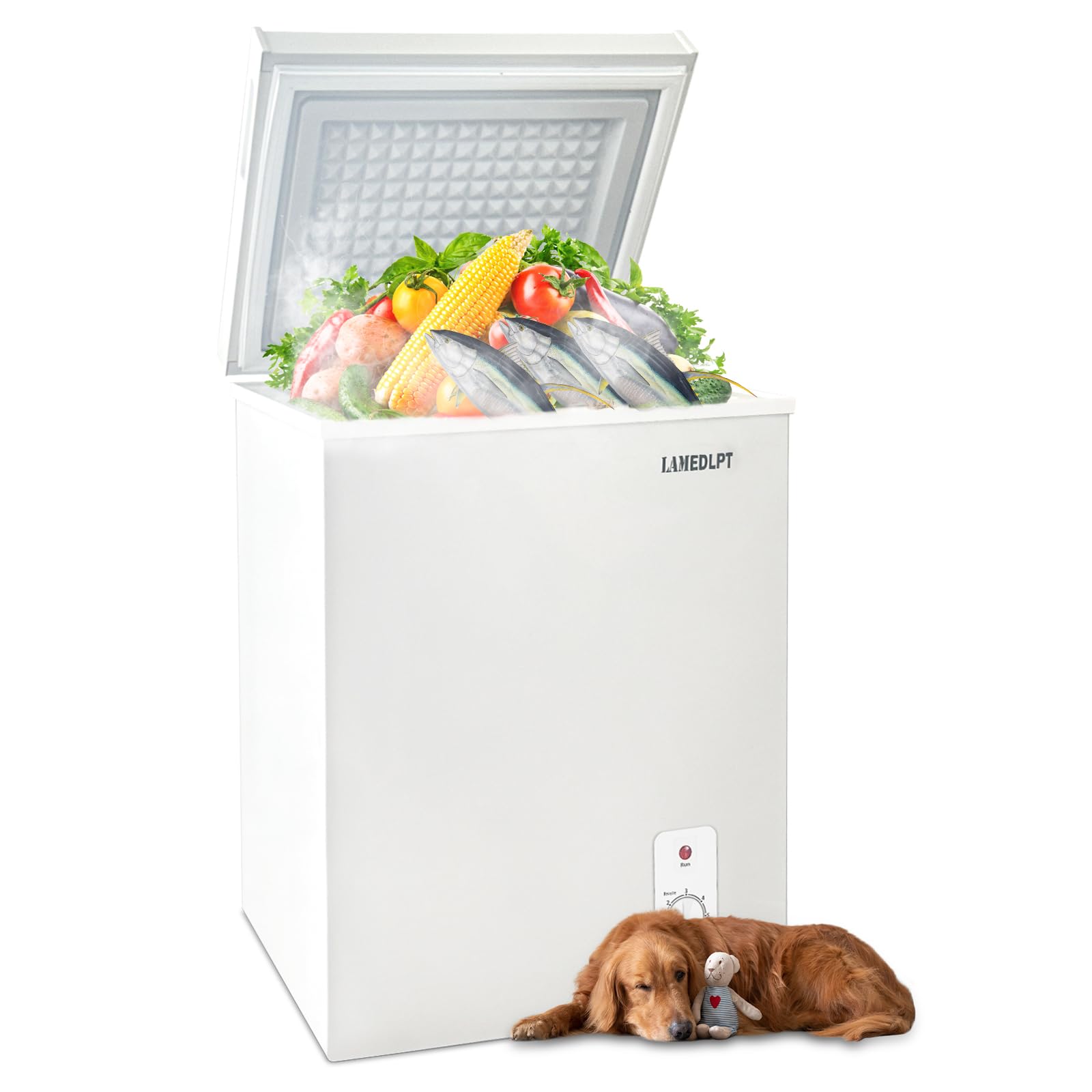 Mua SmallDeepFreezerChest 3.03 Cu Ft with Removable Basket, White Top Open Door Mini Chest