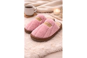Women’s Memory Foam Slippers – Plush Fuzzy Scuff Slides with Soft Warm Lining, Cozy Indoor/Outdoor Comfort House Shoes