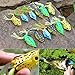 Sougayilang Hollow Frog Fishing Lures Soft Topwater Baits for Bass Snakehead Saltwater Freshwater Fishing (LeiWa-12Pcs)