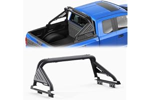IIIREENO Roll Bar Sport Bar Chase Racks Fit for Mid Size Pickup Truck Compatible with (Toyota Tacoma, Ford Ranger, Colorado, Canyon, Frontier) Light Mount/No Drilling/Fine Textured Black