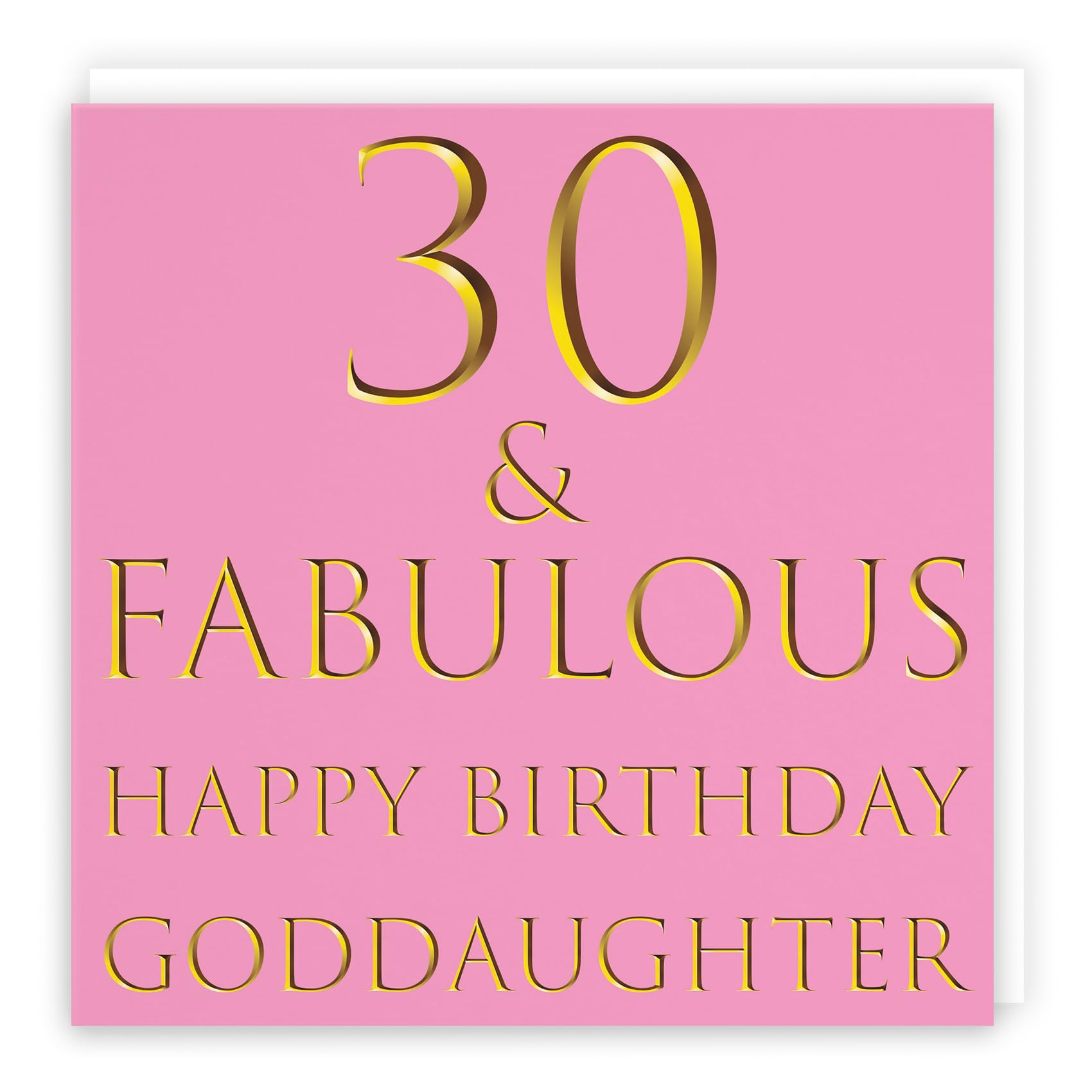 Hunts England - Large Goddaughter 30th Birthday Card - 30 & Fabulous - Happy Birthday Goddaughter - Still Totally Fabulous Collection - Large - 210 x 210 mm - Age 30