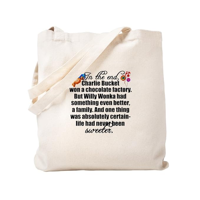 CafePress Willy Wonka Tragetasche, canvas, khaki, S