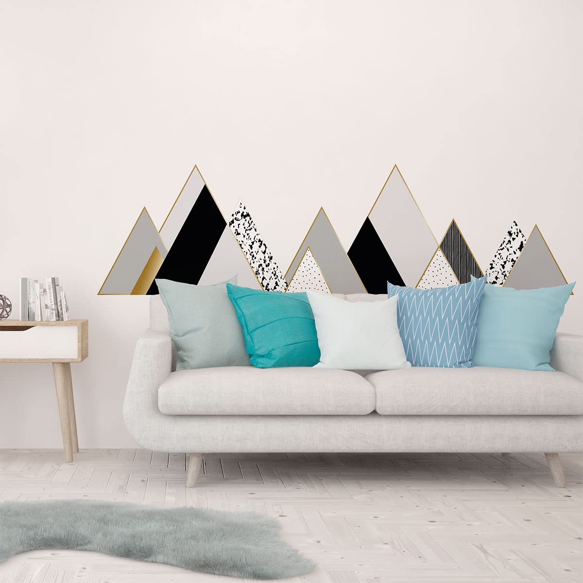 RWENZORI Giant Scandinavian Mountains Wall Sticker for Bedroom Living Room 50 x 75 cm