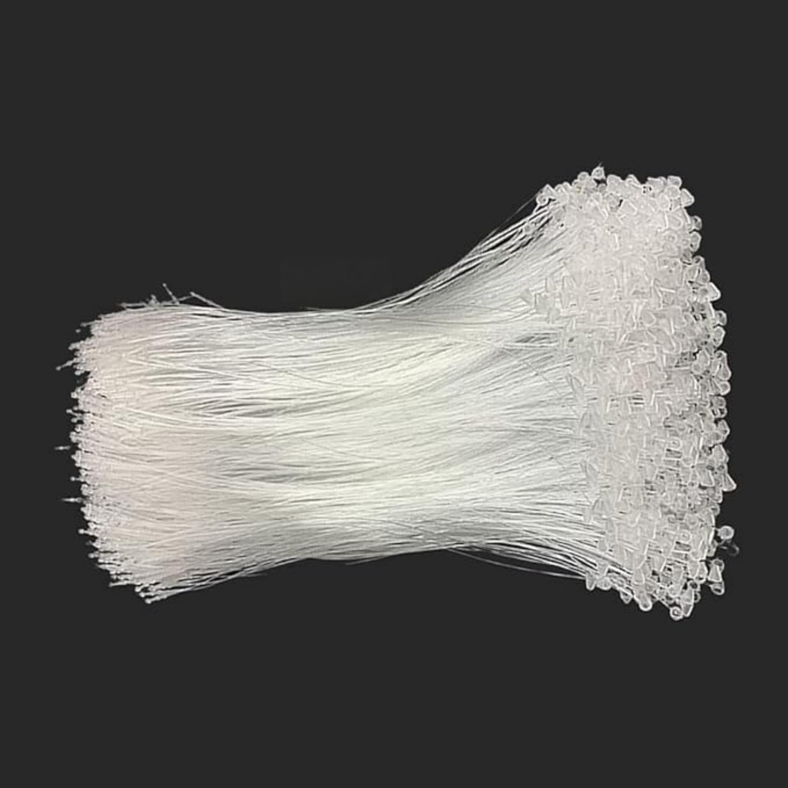 LbsAMP 2000 Pcs Self-Locking Plastic Tag Fastener, 12.5cm Transparent White Snap Lock, Clear Pin Security Loop, Plastic Cable Ties, for Price/Clothes/Hang Tag — image 1