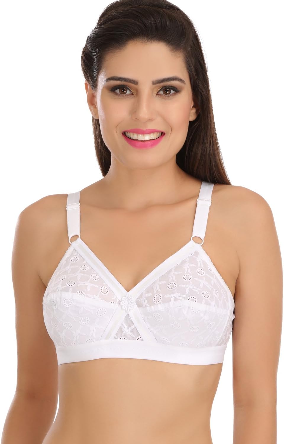 Sona Women's Fabric Chiken Everyday Plus Size Full Coverage Cotton Bra